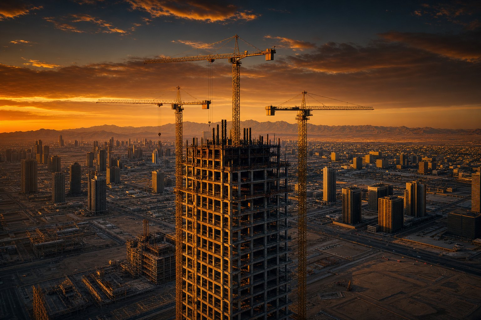 Construction activity in the Las Vegas Valley